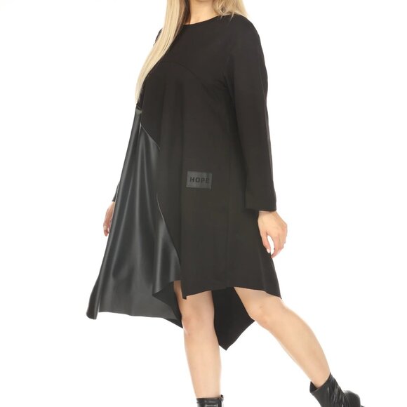 Black Hope Graphic Asymmetrical Dress - Picture 4 of 6